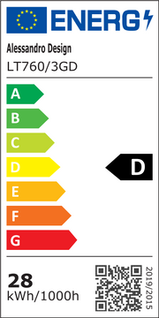 Závesný akrylový LED luster LT760/3GD, 28W, teplé/neutrálne/studené svetlo 3000/4000/6000K, biely, nastaviteľná výška, kov a akryl