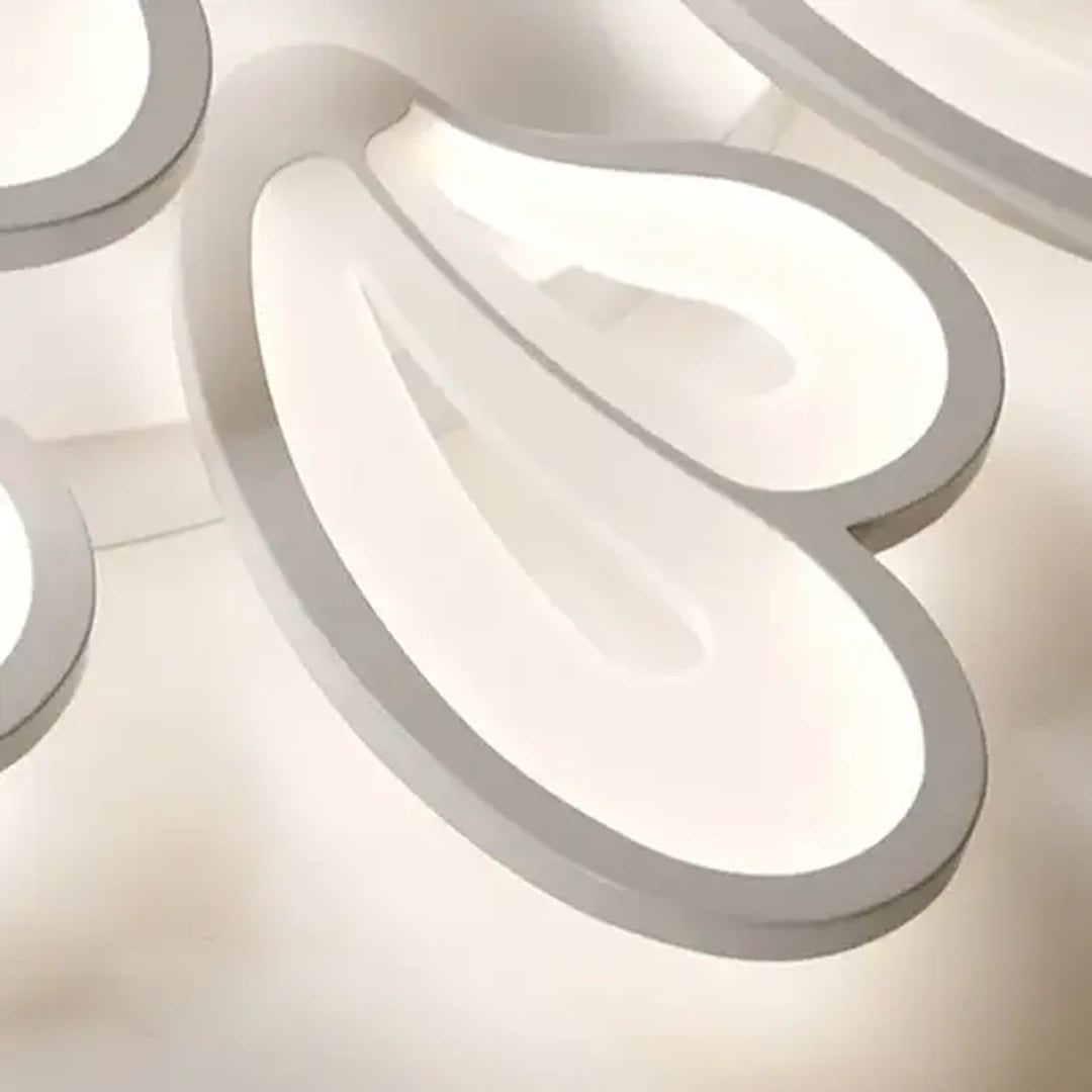 Lustra LED cu telecomanda BLOSSOM 95W, 5 Petale, lumina Rece/Calda/Neutra 3000K/4000K/6000K, Dimabila, Alb, Metal si Acril Lustre LED cu Telecomanda Default Title Alessandro Design