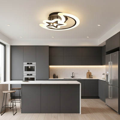 LED luster s diaľkovým ovládaním MOON AND STAR 59W, 2 Elements, Studené/Teplé/Neutrálne svetlo, Stmievateľné, Čierny