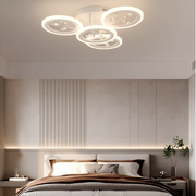 Lustra LED cu telecomanda si cristal DAISY 53W, 4 Elemente, lumina Rece/Calda/Neutra, Dimabila, Alb Lustre LED cu Telecomanda Default Title Alessandro Design