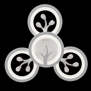 LED luster s diaľkovým ovládaním a krištáľom DAISY 53W, 4 prvky, studené/teplé/neutrálne svetlo, stmievateľné, biela
