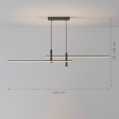 Lustra LED suspendata RINA 50W, Liniara, lumina Rece/Calda/Neutra, Negru, Inaltime Reglabila Lustre Moderne Default Title Alessandro Design