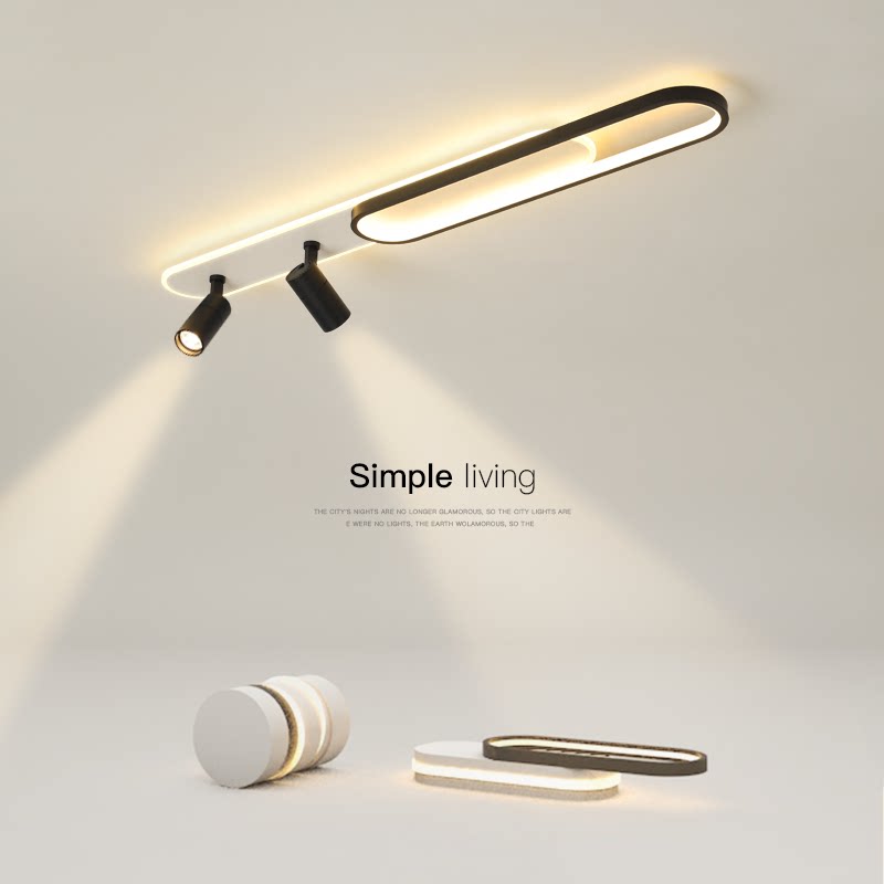 Lustra LED cu Proiector Reglabil FISSO Camilla 70W, lumina Rece/Calda/Neutra, Negru Lustre LED Default Title Alessandro Design
