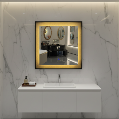 Giga LED zrkadlo, 80x60cm, Silver, Touch, 6000K light