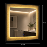 Giga LED zrkadlo, 80x60cm, Silver, Touch, 6000K light