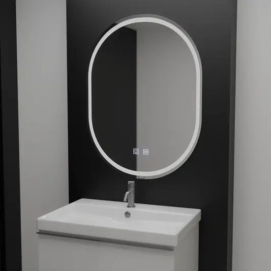 Oglinda LED Ovala, 60x80cm, Velara Touch, Sistem Dezaburire, Dimabila Oglinzi Korman E Default Title Alessandro Design