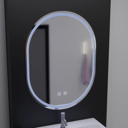 Oglinda LED Ovala, 60x80cm, Velara Touch, Sistem Dezaburire, Dimabila Oglinzi Korman E Default Title Alessandro Design