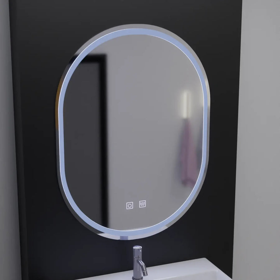 Oglinda LED Ovala, 60x80cm, Velara Touch, Sistem Dezaburire, Dimabila Oglinzi Korman E Default Title Alessandro Design
