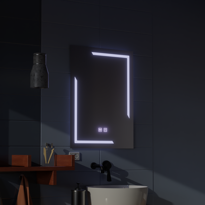 Oglinda LED Rectangulara, 45x60cm, ECLISSA Touch, Sistem Dezaburire, Dimabila, Lumina Rece 6000K Oglinzi Korman E Default Title Alessandro Design