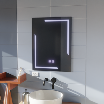 Oglinda LED Rectangulara, 45x60cm, ECLISSA Touch, Sistem Dezaburire, Dimabila, Lumina Rece 6000K Oglinzi Korman E Default Title Alessandro Design