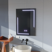 Obdĺžnikové LED zrkadlo, 60x80cm, ECLISSA Touch, Demister System, Stmievateľné