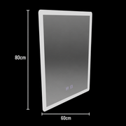 Obdĺžnikové LED zrkadlo, 60x80cm, Touch VENERA, Demister System, Stmievateľné