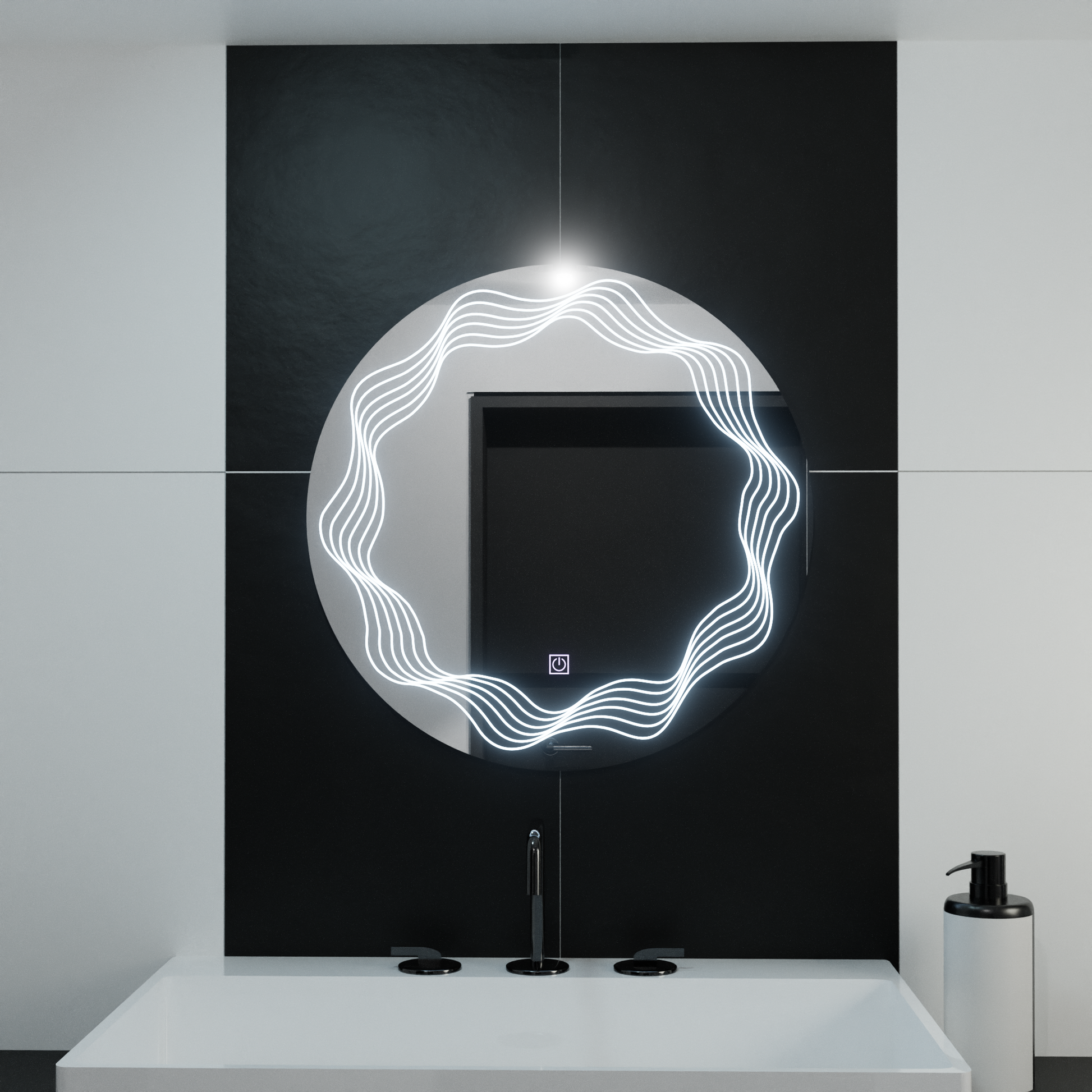 Oglinda LED Rotunda 60cm, Flusso Touch, Sistem Dezaburire, Dimabila Oglinzi Korman E Default Title Alessandro Design