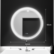 LED okrúhle zrkadlo 60 cm, Stellaire Touch, Demister System, Stmievateľné