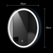 Okrúhle LED zrkadlo, 70 cm, Basic Touch