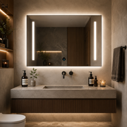 Giga LED zrkadlo, 80x60cm, Silver, Touch, 6000K light