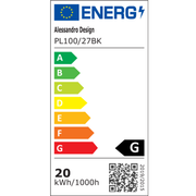 Plafoniera LED SOLIS 27cm 20W Lumina Rece, Negru Plafoniere LED Default Title Alessandro Design