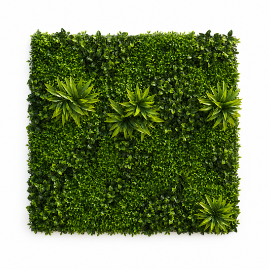 Planta Artificială Panou de Gard Viu Cimișir, 100 x 100 cm, Verde