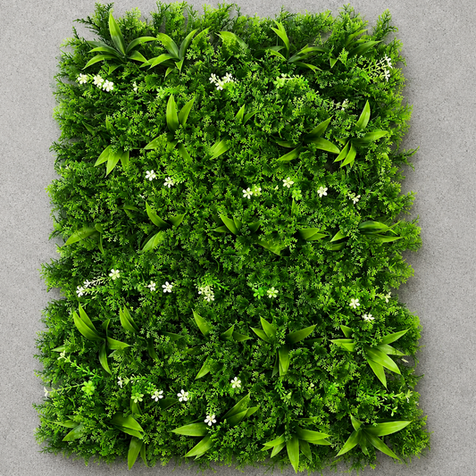 Planta Artificială  Panou de Gard Viu Frunze de Piersic Mix, 40 x 60 cm, Verde