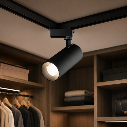 Proiector LED Sina, Lumina Rece 6000K, 15.7x7cm, Putere 19W, Metal, Negru