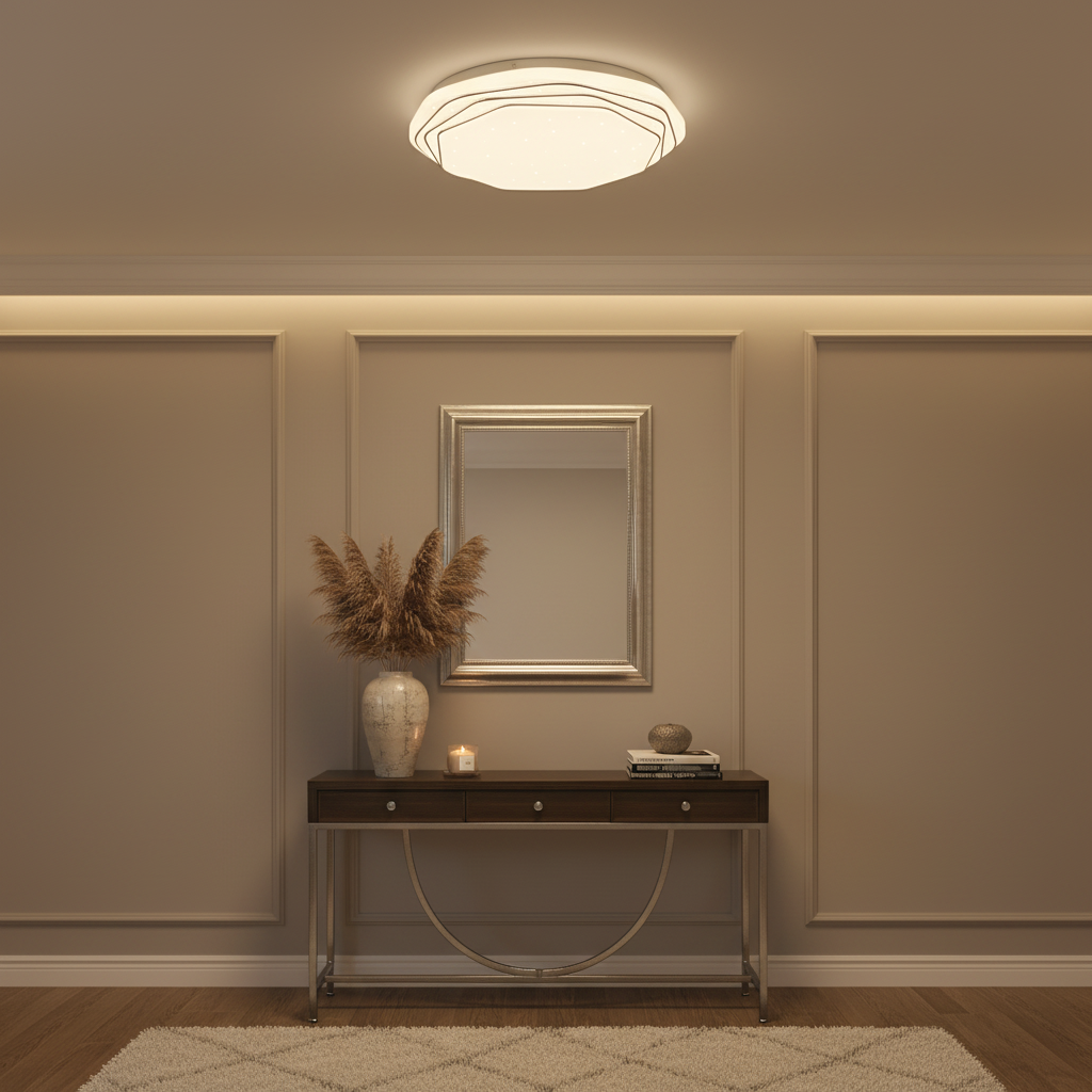 Plafonieră LED 23 cm, 22W, 3000K / 4000K / 6000K, Alb, Metal si Acril Plafoniere LED Default Title Alessandro Design
