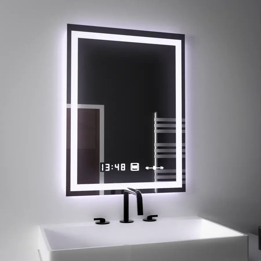 Oglinda LED Rectangulara, 45x60cm, Verite MotionGlow Marcello, Sistem Dezaburire, Ceas & Termometru, Dimabila Oglinzi Marcello Default Title Alessandro Design