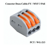 Conector pentru Lustra / Oglinda LED - Rapid, 3 Poli, Instalare Fara Surub Corpuri de Iluminat Default Title Alessandro Design