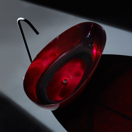 Cada Freestanding, Ovala, Burgundy Red, Rasina, 170x78x67cm Cazi Freestanding Default Title Alessandro Design