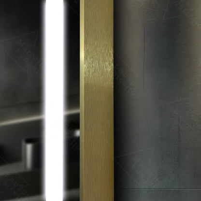 Oglinda LED Rectangulara, 60x80cm, Verite Royale Gold MotionGlow Marcello, Sistem Dezaburire, Ceas & Termometru, Dimabila Oglinzi Marcello Default Title Alessandro Design