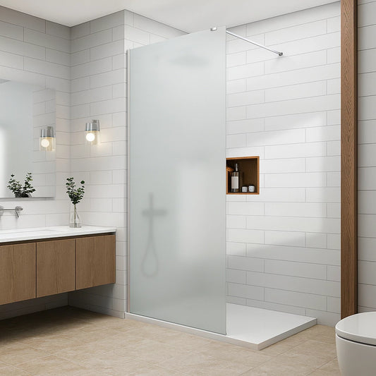Paravan duș Walk-In 90x195 cm, sticlă securizată 8 mm, satin, profil metalic rezistent Dus Walk-in Default Title Alessandro Design