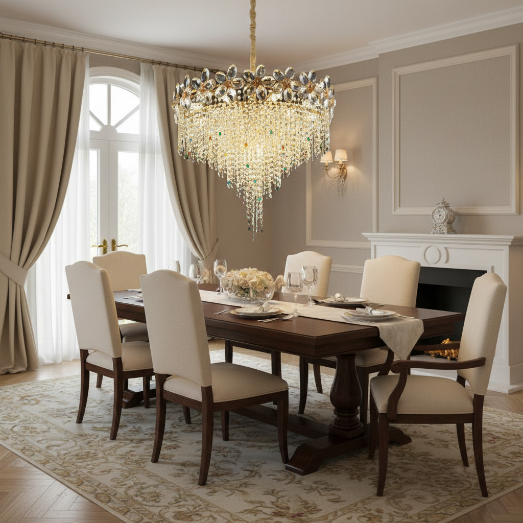 Candelabru Cristal BLOSSOM Regalis, 14xE14, 80cm, Auriu Lucios, Inaltime Reglabila, Metal si Cristal Candelabre Cristal Default Title Alessandro Design