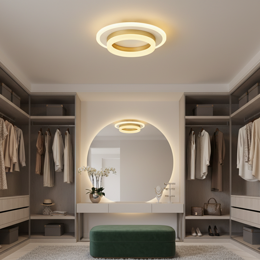 Lustra LED SOLENA ROTONDA 21W, Diametru 20cm, lumina Rece/Calda/Neutra, Alb Auriu Lustre LED Default Title Alessandro Design