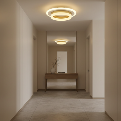 Lustra LED SOLENA ROTONDA 21W, Diametru 20cm, lumina Rece/Calda/Neutra, Alb Auriu Lustre LED Default Title Alessandro Design