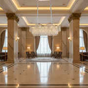 Candelabru Cristal 16xE14 VELOURA Supremo Reale, 120x35 cm, Auriu, Inaltime Reglabila, Metal si Cristal Candelabre Cristal Default Title Alessandro Design