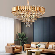 Candelabru Cristal VERSAILLES Supremo, CC900/800GD, 12xE14, Diametru 80cm, Auriu Lucios, Inaltime Reglabila, Metal si Cristal Candelabre Cristal Default Title Alessandro Design