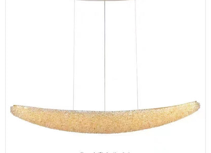 Candelabru Modern cu Cristal, Telecomanda, PRAGA, 31W, Lumina Calda/Neutra/Rece, Lungime 80 cm, Auriu, Inaltime reglabila Lustre LED cu Telecomanda Default Title Alessandro Design