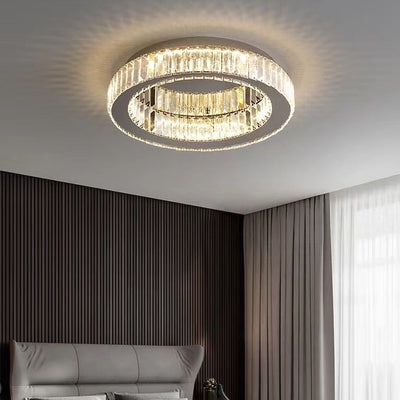 LED luster s diaľkovým ovládaním a krištáľom VERTUS 18W, 30cm, Kruh, Studené/Teplé/Neutrálne svetlo, Stmievateľné, Chróm