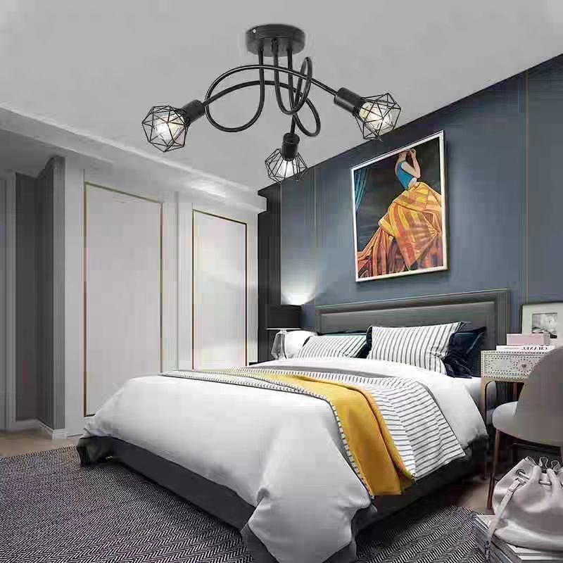 Lustra Shion 3xE27, Negru, Metal, Diametru 50cm Lustre Industrial Default Title Alessandro Design