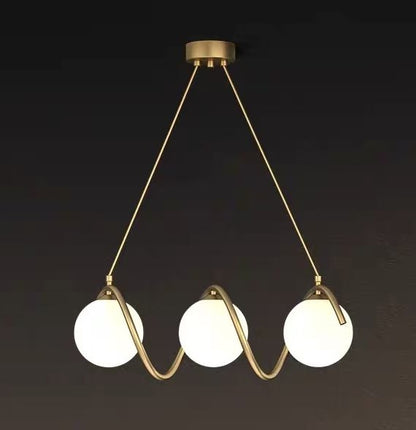 Lustra LOFT Haven, 3x G9, Alb Auriu, Metal, Inaltime Reglabila, Modern Lustre Moderne Default Title Alessandro Design