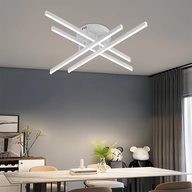LED luster na diaľkové ovládanie GIO, 54W, 4 prvky, studené/chladné/neutrálne svetlo, stmievateľné, biely