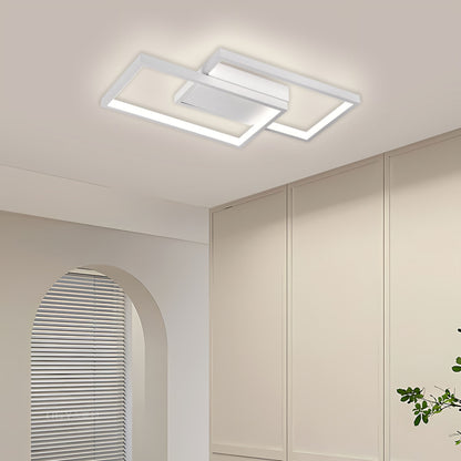 Lustra LED cu telecomanda LANDYN 37W, 2 Patrate, lumina Rece/Calda/Neutra, Dimabila, Alb Lustre LED cu Telecomanda Default Title Alessandro Design