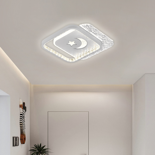Lustra LED PERU 38W, 2 Patrate, lumina Rece/Calda/Neutra, Alb Lustre LED Default Title Alessandro Design