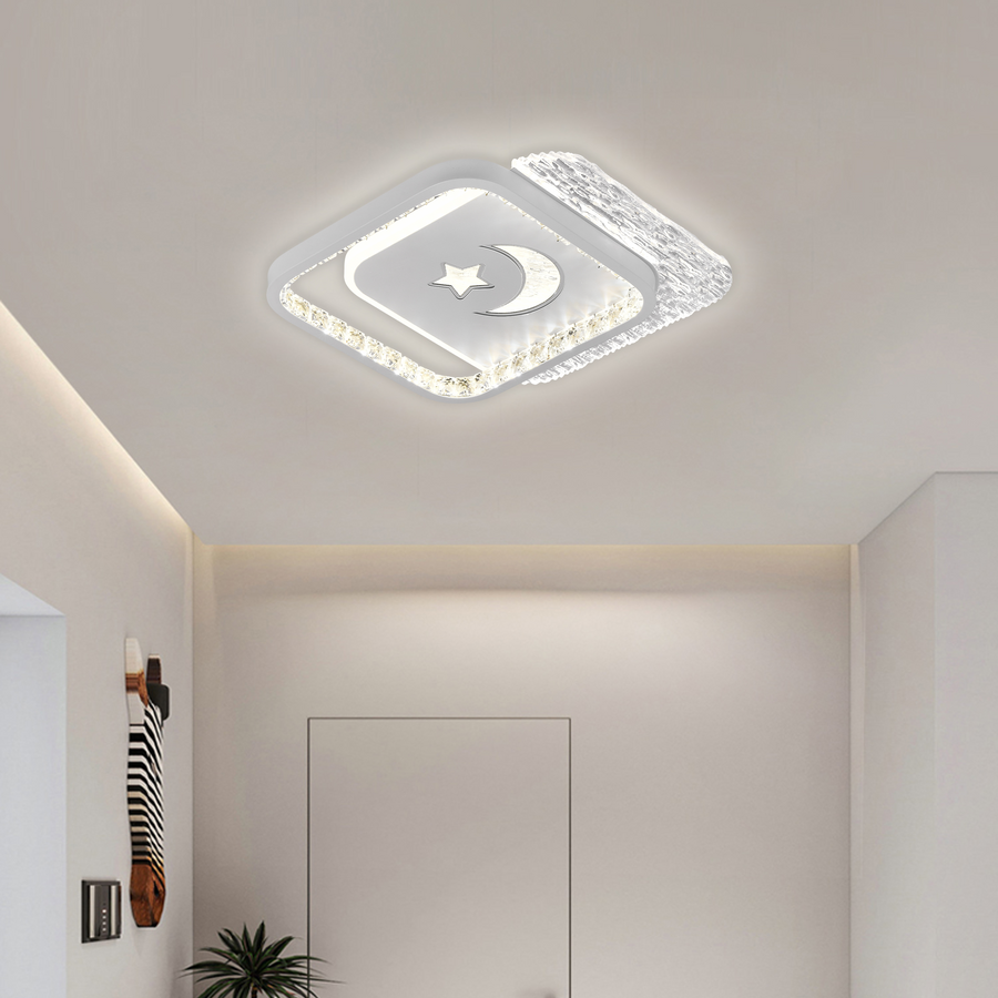 Lustra LED PERU 38W, 2 Patrate, lumina Rece/Calda/Neutra, Alb Lustre LED Default Title Alessandro Design