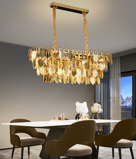 Candelabru Cristal VENARIA 12x E14, 80cm, Auriu Lucios, Inaltime Reglabila Candelabre Cristal Default Title Alessandro Design