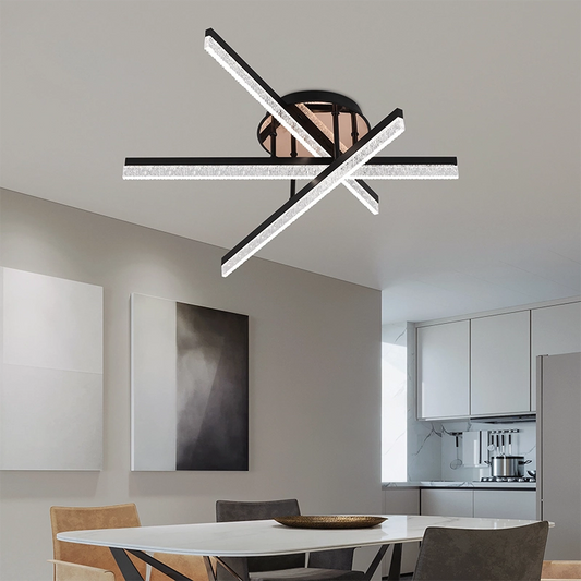 LED luster s diaľkovým ovládaním LT179/3BK, 41W, 3 prvky, studené/teplé/neutrálne svetlo, stmievateľné, čierny