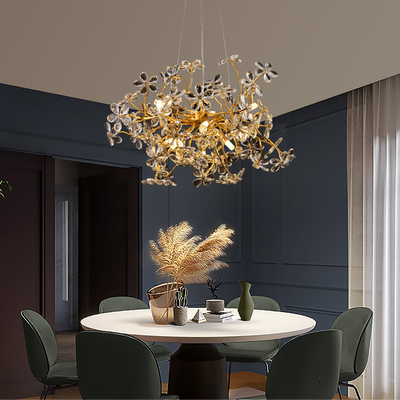 Krištáľový luster CM325/800GD, 12xG9, Chróm a kryštály, D75cm, Nastaviteľná výška