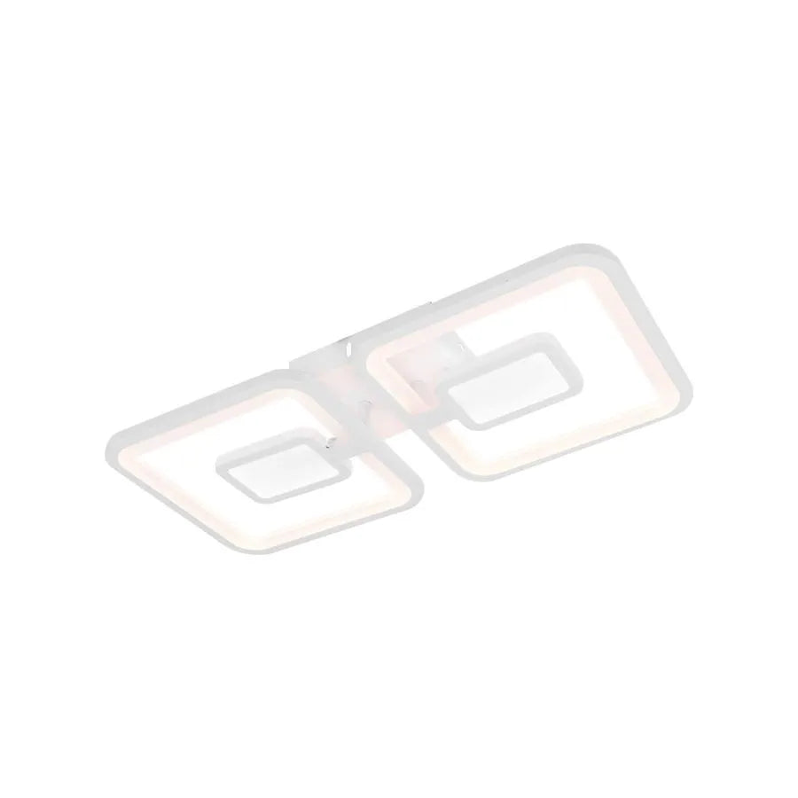 Lustra LED cu telecomanda FELIX 28W, 2 Patrate, lumina Rece/Calda/Neutra, Dimabila, Alb Lustre LED cu Telecomanda Default Title Alessandro Design