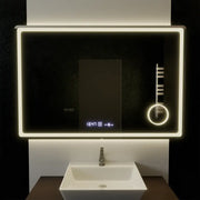 Oglinda LED Rectangulara, 120x80cm, Souverain MotionGlow Marcello, Sistem Dezaburire, Ceas & Termometru, Lupa Cosmetica, Dimabila Oglinzi Marcello Default Title Alessandro Design