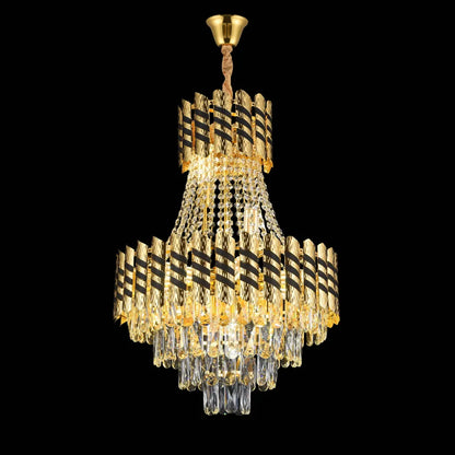 Candelabru Cristal 10XE14 Nardo Auriu Negru, 60 cm diametru, 75 cm inaltime Candelabre Cristal Default Title Alessandro Design