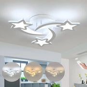 Lustra LED cu telecomanda IPOMOEA 51W, 3 Stele, lumina Rece/Calda/Neutra, Dimabila, Alb Lustre LED cu Telecomanda Default Title Alessandro Design